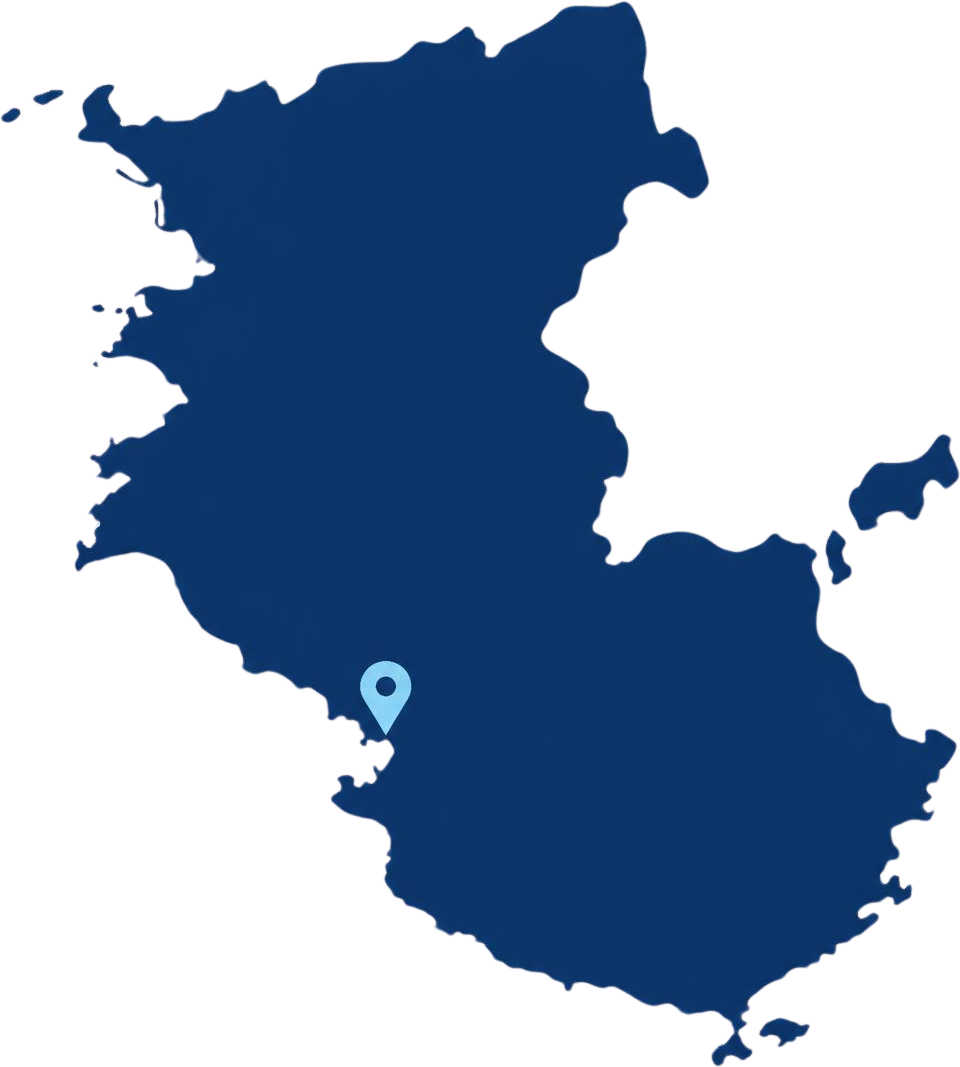 和歌山県内の対応エリアを示す簡易地図イラスト
